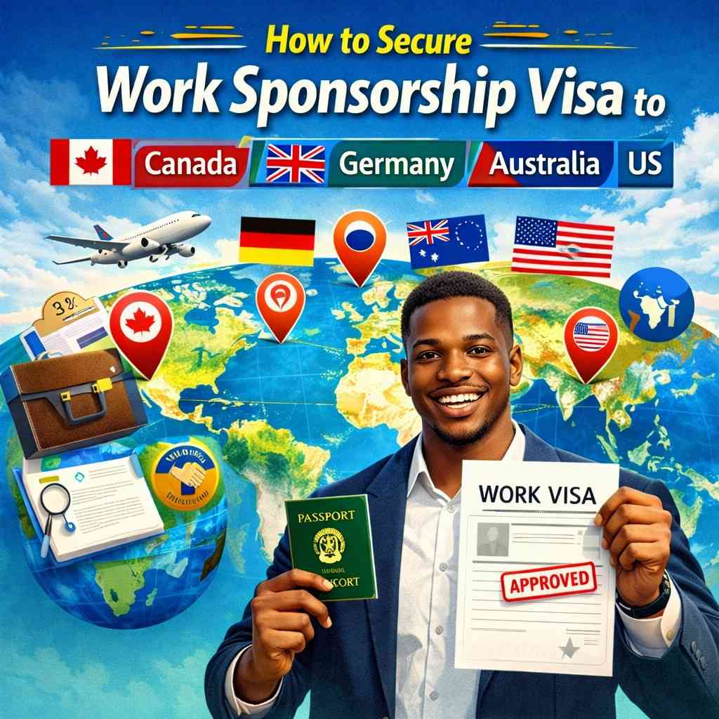 How to Secure Work Sponsorship Visa to Canada, UK, Germany, Australia, and US as a Nigerian